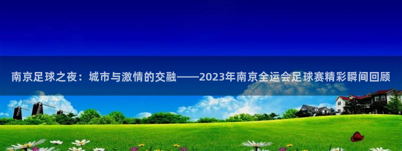 南京足球之夜：城市与激情的交融——2023年南京全运会足球赛