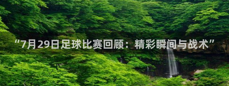 “7月29日足球比赛回顾：精彩瞬间与